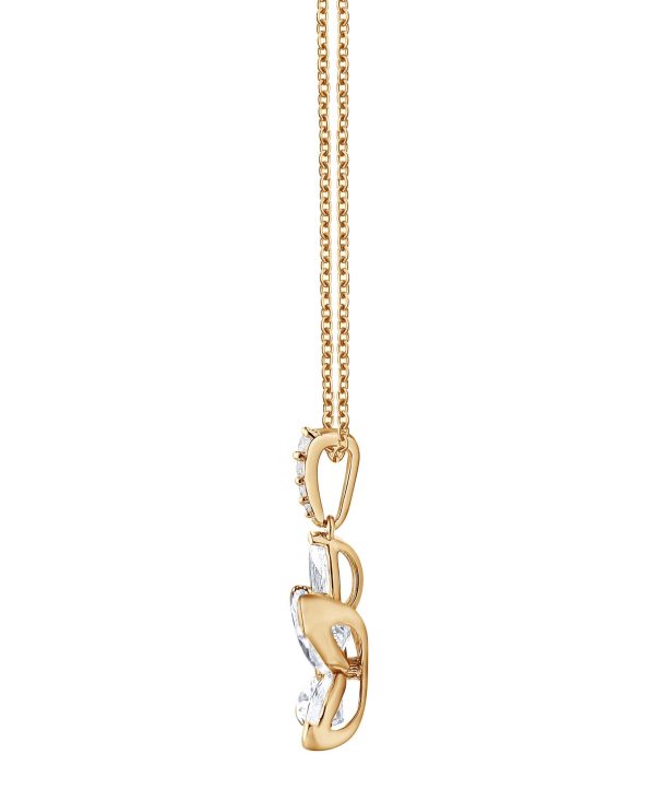 Diamond Butterfly Pendant Necklace - Image 2