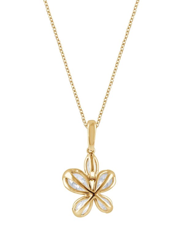 Diamond Butterfly Pendant Necklace - Image 3