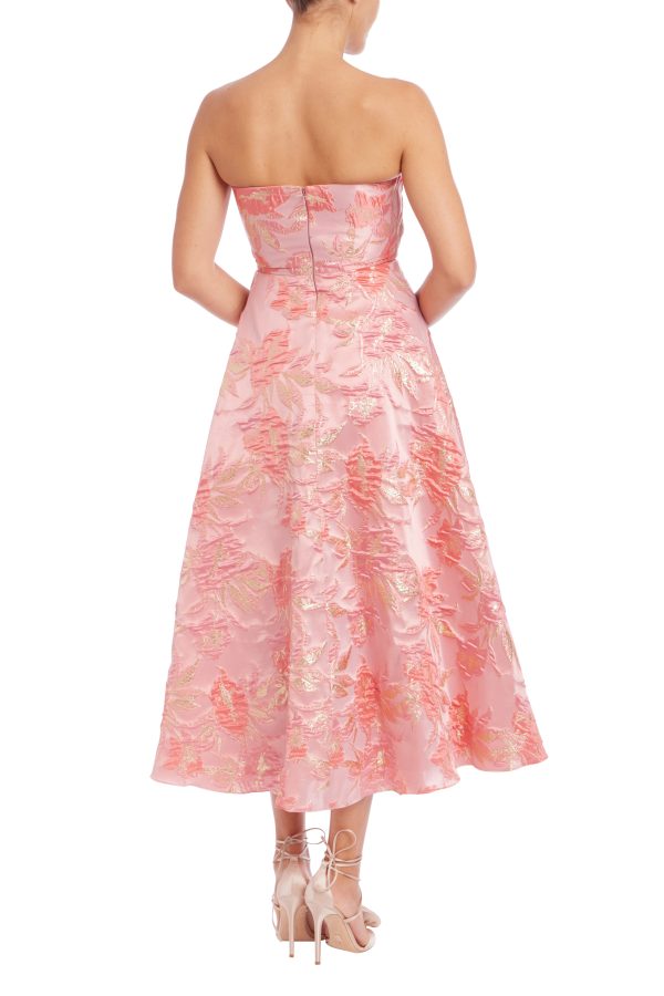 Strapless Fit and Flare Midi Dress - Image 3