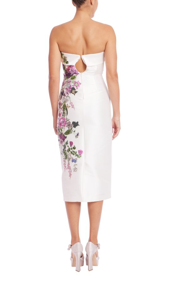 3D Butterfly Strapless Midi Dress - Image 3