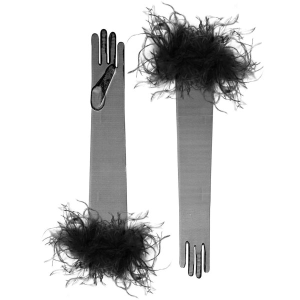 Sofia Tulle and Feather Opera Glove - Image 2
